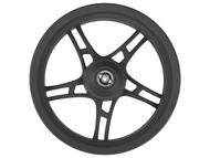 Koło 13" x 3,50 (felga) - JUNAK 607 4T E5 (przód, aluminiowa, czarny mat)