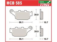 Klocki hamulcowe TRW-LUCAS MCB585 (FA140, SFA496) - HONDA CB 250/400, CBR 400/500, FES 250 Foresight, FES 125/150 Pantheon, NC 700/750, XL 600/650/700 Transalp; PEUGEOT SV 250; YAMAHA XJ6 Diversjon