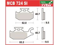 Klocki hamulcowe TRW-LUCAS MCB724SI (FA307) złote - SUZUKI Burgman, Sixteen; BOMBARDIER Outlander, Quest, Traxter; CAN-AM Commander, Maverick, Outlander; YAMAHA YFM 450 Grizzly