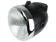 Lampa przednia ROMET Komar, 50T, Ogar 200, Pony, Kadet (stacyjka kręcona, ramka chrom)