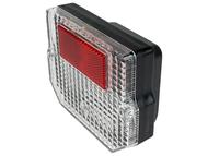 Lampa tylna SIMSON SR50, MZ ETZ - prostokątna z kloszem crystal