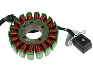 Stojan alternatora JUNAK Racer 125, RZ125, S125, 121FL E4/E5 (18 cewek, kostka 3 piny +2 przewody)