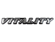 Naklejka do KYMCO, napis "VITALITY" 3D - na osłonę boczną do Vitality