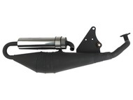 Tłumik APRILIA SR50, Area, Guliver, Rally, Scarabeo, Sonic; BETA ARK, Quadra; ITALJET Dragster, Formula; MALAGUTI Centro, Ciak, F10, F12, F15 - z silnikiem MINARELLI horizontal 50 2T - tuning, srebr.