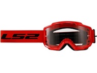 Gogle motocyklowe LS2 Charger Clear Vision (przezroczysta szybka) czerwone