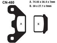 Klocki hamulcowe CN-480 - do motocykli typu Pit Bike, Dirt Bike, Cross (RXF, RFN, RFZ, MRF, YCF, KAYO)  - przód, tył