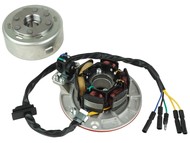 Stojan alternatora do silnika YX150, YX160 (6 cewek, 5 przewodów) 150/160cm3 - do motocykli typu Pit Bike, Dirt Bike, Cross (RXF, RFN, RFZ, MRF, YCF, KAYO) + koło magnesowe