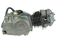 Silnik typ 1P56FMJ - 140cm3, 4 biegi, manualny, srebrny - do motocykli APOLLO RXF 140 Open, RFZ 140 Thunder i inne Pit Bike, Dirt Bike, Cross
