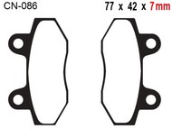 Klocki hamulcowe CN-086 (FA086, MCB525, MCB822) - do motocykli typu Pit Bike, Dirt Bike, Cross - KAYO, MRF, YCF; Apollo, RXF, RFN, RFZ; Honda CRF - tył (grubość 7 mm)