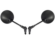 Lusterko uniwersalne OKRĄGŁE CZARNE (para), gwinty M10 prawy+prawy