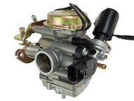 Gaźnik GY6  50 4T (E4/E5) - do skuterów ROMET, JUNAK, BARTON, PEUGEOT, SYM i innych z silnikiem 4T 50cc w wersji Euro 4/5 - gardziel 20,0mm, przepustnica Ø21mm, ssanie automatyczne (Dellorto SVB20)