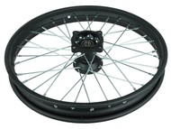 Koło 17" x 1,6 - do motocykli Pit Bike, Dirt Bike, Cross - KAYO, MRF, YCF; Honda CRF; Apollo RXF, RFZ (przód, stalowe, czarne)