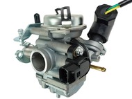 Gaźnik GY6  50 4T (E4/E5) - do skuterów ROMET, JUNAK, BARTON, PEUGEOT, SYM i innych z silnikiem 4T 50cc w wersji Euro 4/5 - gardziel 20,0mm, przepustnica Ø21mm, ssanie automatyczne (Dellorto SVB20)