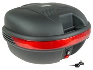 Kufer motocyklowy tylny 29 L - JUNAK typ 998, czarny + płyta montażowa