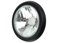 Element optyczny lampy przedniej JUNAK M12, M12 Vintage, M12 Cafe 125 (na żarówkę H4, HS1) + ramka czarna