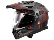 Kask LS2 MX702 PIONEER II CRAZY czarny mat-czerwony (63-64cm / XXL)