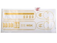 Naklejka WSK M06 B3, M21W2 Garbuska - komplet naklejek i szparunków na cały motocykl, złote
