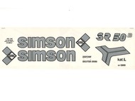 Naklejka SIMSON SR50 srebrno-czarna (komplet na cały pojazd)