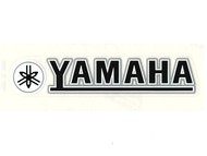 Naklejka YAMAHA - 11 x 2cm czarno-biało-srebrna