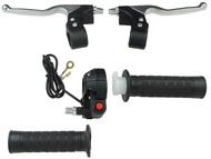 Manetka gazu POCKET BIKE, Mini Cross, Mini Bike, Mini ATV - komplet z korpusem + lewa guma kierownicy i dźwignie hamulca