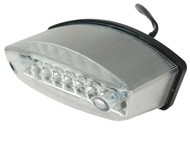 Lampa tylna uniwersalna (160x60x85mm), klosz crystal, DIODY LED - światło pozycyjne + światło stop + podświetlenie tablicy rejestracyjnej