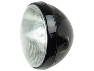 Lampa przednia do motocykli uniwersalna 7' czarna (żarówka H4, homologacja)