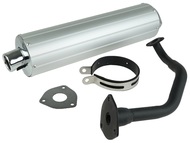 Tłumik GY6 125/150 z kolankiem - do maxiskuterów Romet, Barton, Junak, Zipp i innych 125 i 150cm3 