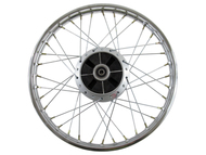 Koło 17" x 1,40 - ROMET OGAR 900 v.1, ZIPP SALMO i inne podobne motorowery (tył, stalowe ze szprychami, srebrne)