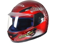 Kask AWINA MINI SPIDERMAN pełny czerwony (47-48cm / S junior)