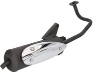 Tłumik GY6  50/80 - ROMET, ROUTER, BARTON, JUNAK, KYMCO, ZIPP i inne skutery z silnikiem 4T - czarny z kolankiem