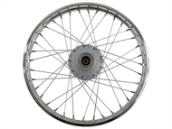 Koło 17" x 1,40 - ROMET OGAR 900, ZIPP SALMO i inne podobne motorowery (przód, stalowe ze szprychami, srebrne, 4 otwory na tarczę !!!)