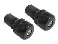 Końcówki - ciężarki kierownicy uniwersalne WM-56914 CZARNE (Ø28mm/22mm) ryflowane