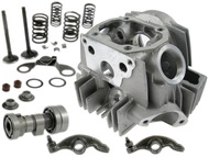 Głowica do silnika 152FMB - motocykle i motorowery z silnikiem 110cm3 i 125cm3, Ø52,40mm (komplet z zaworami i dźwigienkami + wałek rozrządu, do montażu)