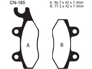 Klocki hamulcowe CN-165 (FA165, MCB615) - ROMET, ZIPP, LONGJIA, YAMAHA, MBK