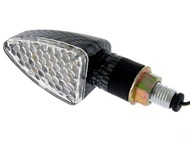 Kierunkowskaz uniwersalny W-1325 LED, stożkowy, carbon/biały (tył lewy lub przód prawy)