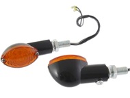 Kierunkowskaz uniwersalny W-1326 LED, owalny, czarno/pomarańczowy (komplet, prawy+lewy)