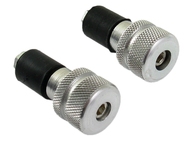 Końcówki - ciężarki kierownicy uniwersalne WM-56915 SREBRNE (Ø28mm/22mm) ryflowane