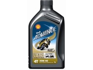 Olej SHELL Advance 4T Ultra 10W40 - 100% syntetyczny olej do silników 4-suwowych (1 litr)